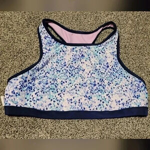 Eddie Bauer GIRLS sports bra, high neck, reversible, size Large (14/16), NWOT